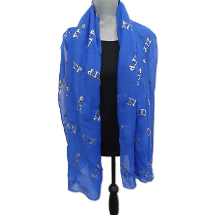 Foil Applique Gauze Scarves -OUT OF STOCK DST AND ZPB